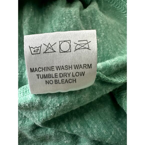 Coconut Creek Heathered Green-Size Large Juniors-Palm Tree Tee Shirt-EUC - Picture 7 of 7